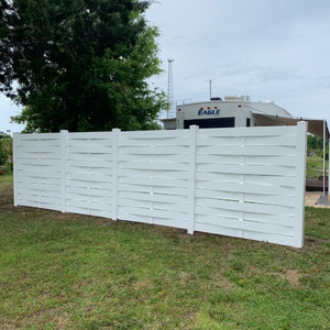 Garden Privacy Screen Fence 3D Curved Panel White Vinyl PVC Fence and Gate