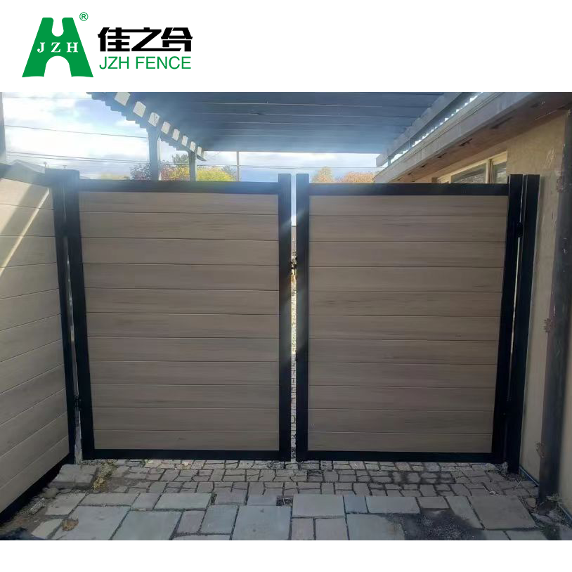 Anti Uv Waterproof Fencing Wood Privacy Wpc Slat Garden Fence 8ft Wpc Door