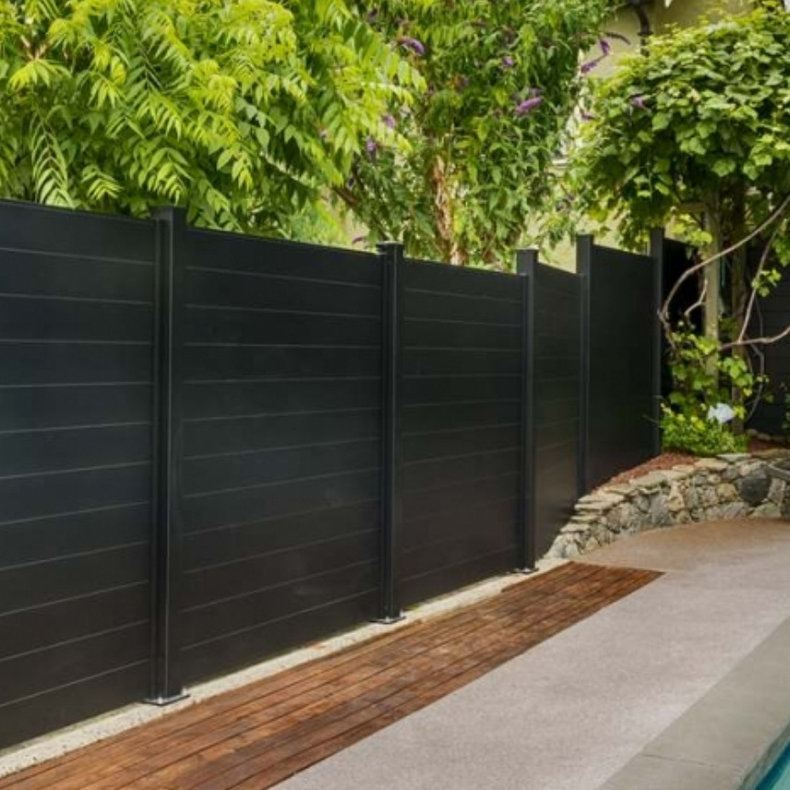 China Supplier Horizontal Aluminium Slat Fence Privacy Fence Screening Privacy Screen Fence