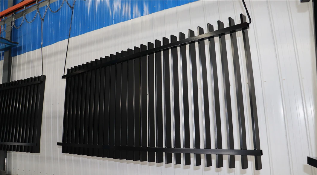 Main Entrance Driveway Gate Steel Door Vertical Slat Bar Gates Aluminum Slat Fence Sliding Blade Gate