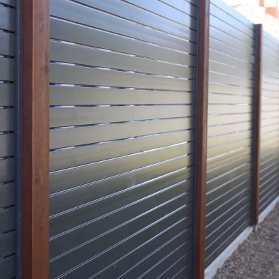 China Supplier Horizontal Aluminium Slat Fence Privacy Fence Screening Privacy Screen Fence