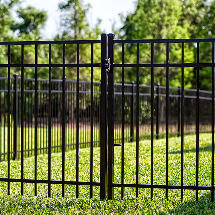 Best-Selling Powder Coated Galvanized Wrought Iron Railing Fence Villa Square Tube Fence Design Pakistan