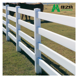 No Fading Uv Protection 4 Rails Post and Rail White Pvc Horse Paddock Farm Fence