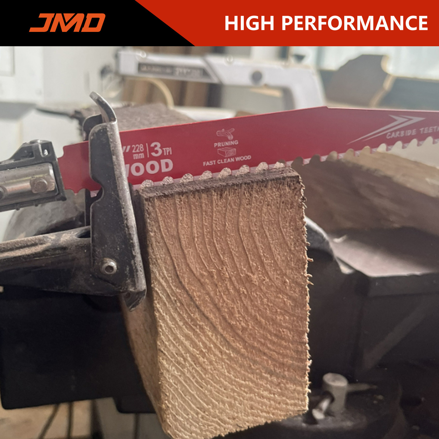 JMD Carbide Reciprocating Saw Blade 9INCH 3TPI Carbide Tips Wood Saw Cutting Blade Carbide Sawzall Blades