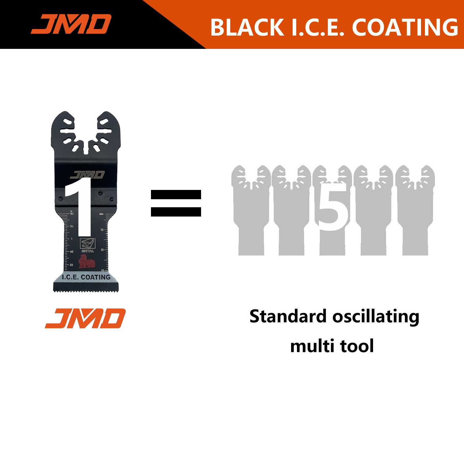 JMD Oscillating Saw Blade Custom Multitool Blades Black I.C.E. Coating Oscillating Tools Blades