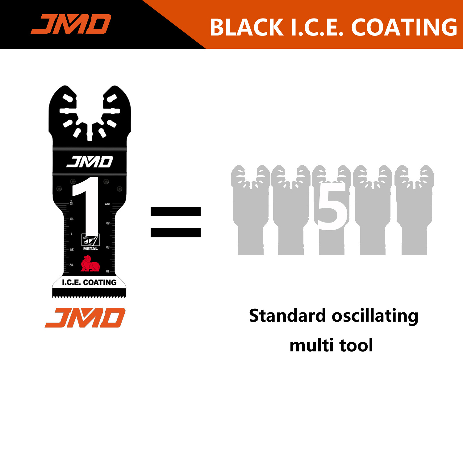 JMD Oscillating Saw Blade Customized Bi-metal Multitool Blades Black I.C.E. Coating Oscillating Tools Saw Blade