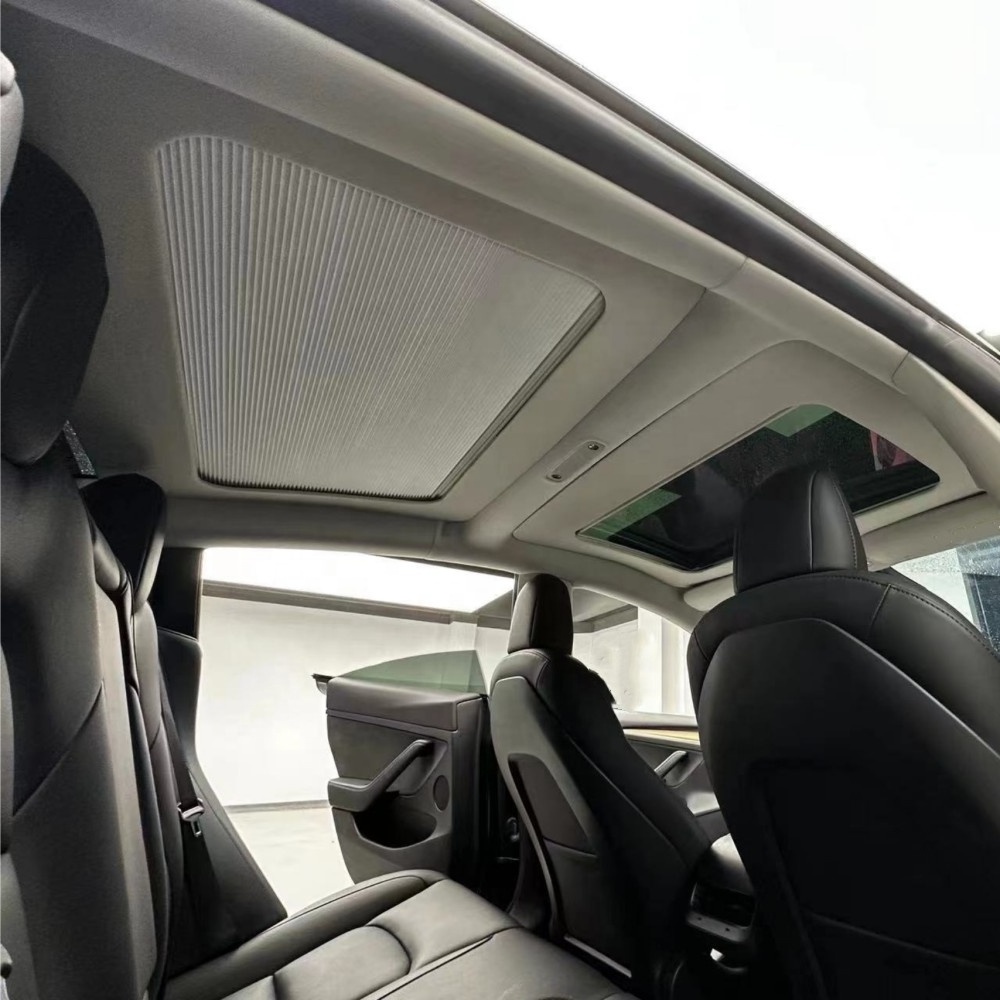 Hot sale car accessories Model 3 retractable roof sunshade sunroof roof shade