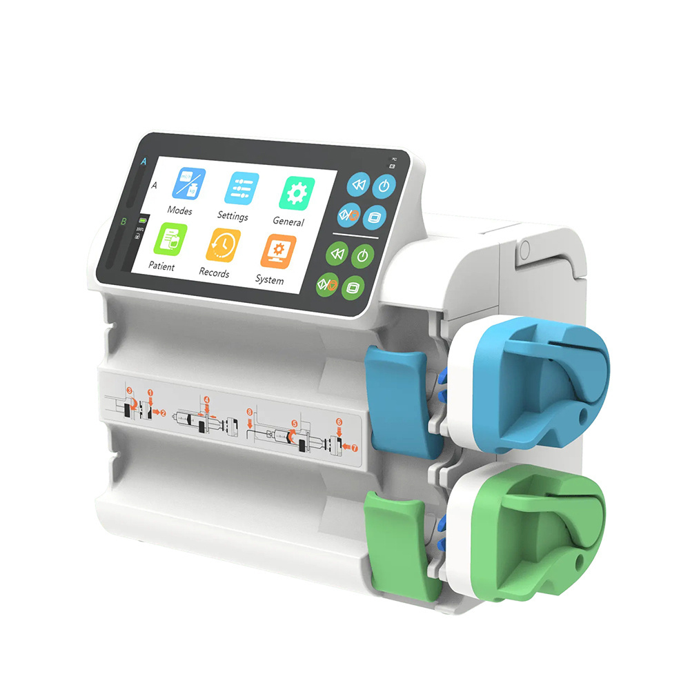 Microfluidic Syringe Pump Electric Automatic with 7 Infusion Modes Dual Channel Syringe Pump