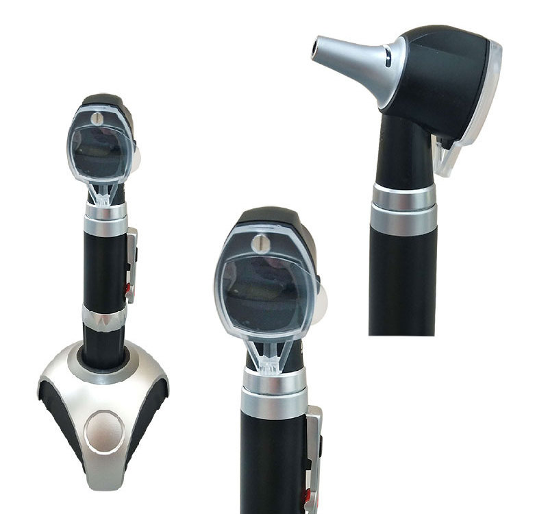 Medical Rechargeable Fiber Optic Otoscope with Rechargeable Handles for Ear Canal Examination