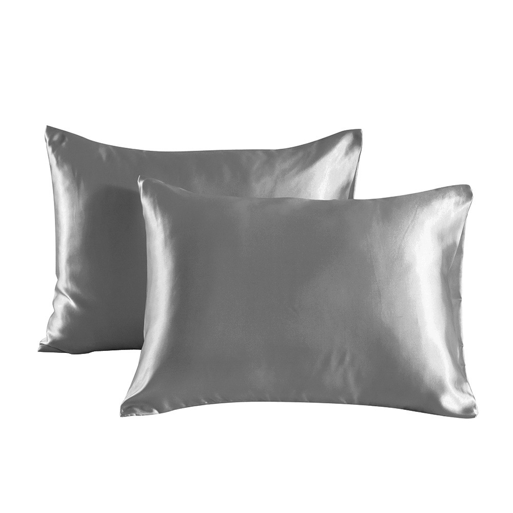 Wholesale Custom logo pillow cover Printed Polyester soft luxury Sleeping Emulation Mulberry Silk Satin Pillow Cases for bed