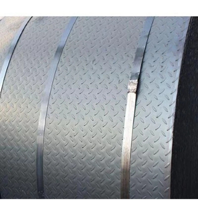 High Quality SS400 A36 S235JR Patterned Tear Drop Steel Coils Hot Rolled Checkered Steel Plate