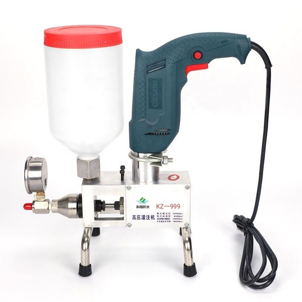 Portable single component concrete grout waterproof machine epoxy resin injection grouting pump for Repairing Concrete Cracks