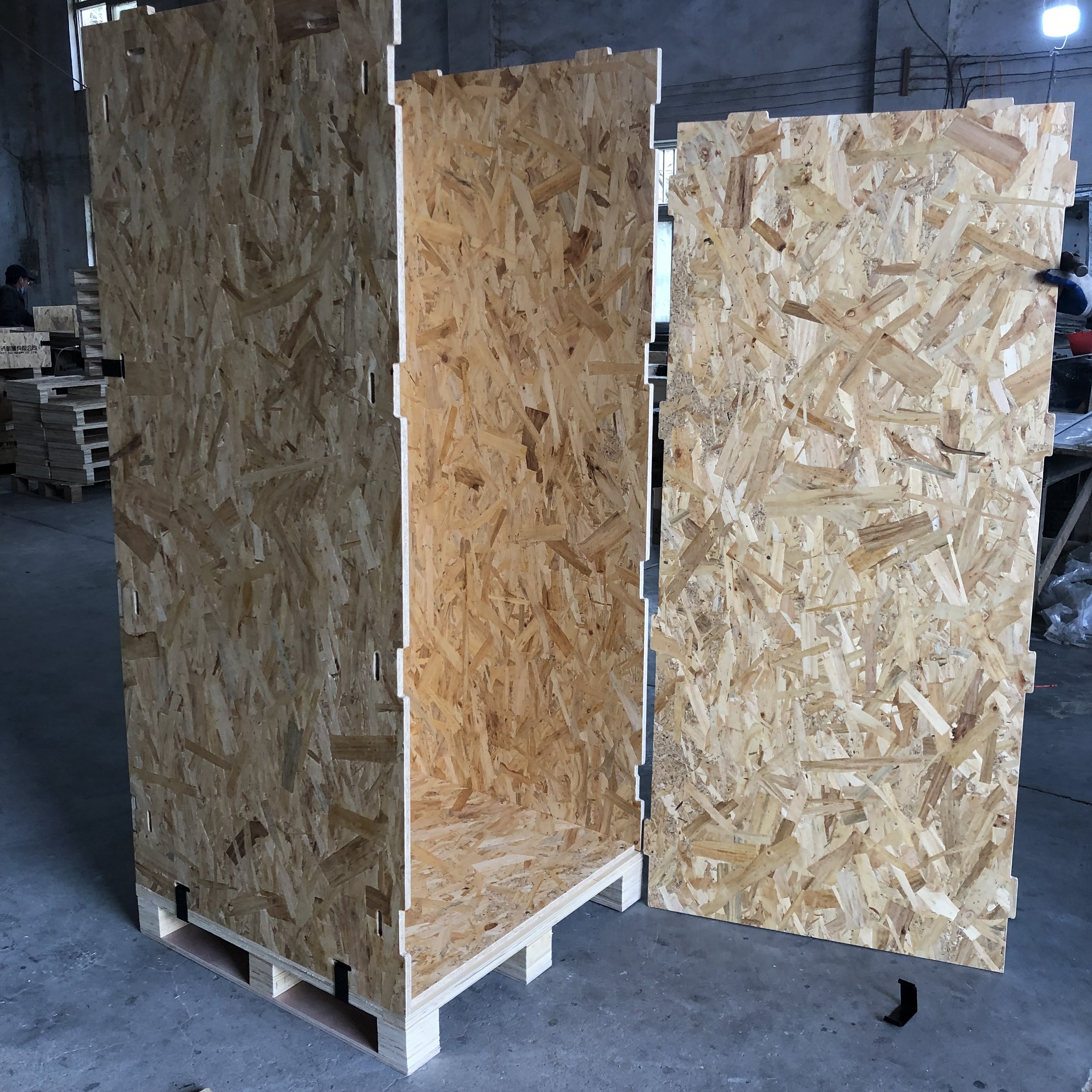 high quality collapsible plywood crates for transport/shipping wooden crate with clips