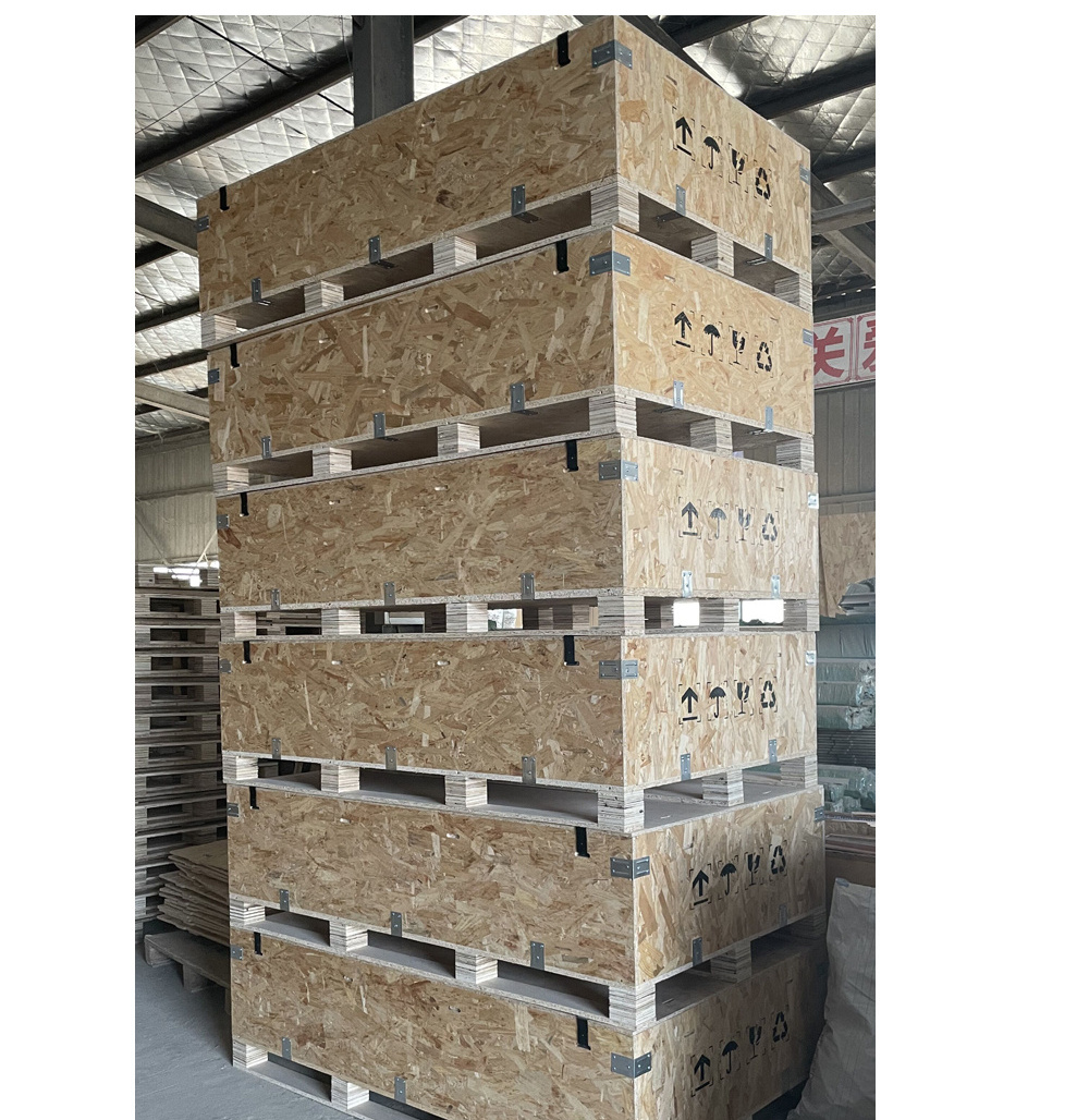 high quality collapsible plywood crates for transport/shipping wooden crate with clips