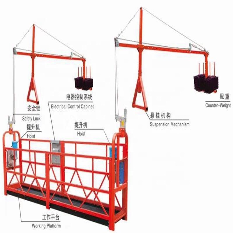 ZLP1000 1000KG  Rope Lifting Suspended Platform hanging cradle