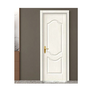 Factory Direct Sales White Engraved Solid Wood Reading Room Soundproof Prehung Doors Plastic Composite WPC Housing Bedroom Doors