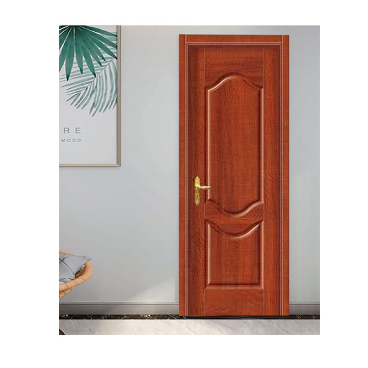 Factory Direct Sales Brown Solid Wooden Reading Room Soundproof Prehung Doors Plastic Composite WPC Housing Bedroom Shaker Doors