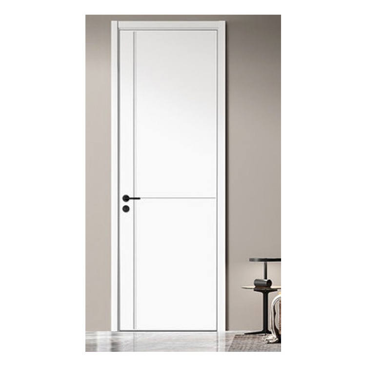 Factory Direct Sales White Premium Solid Wood Reading Room Soundproof Prehung Doors Composite WPC Bedroom Bathroom Shaker Doors