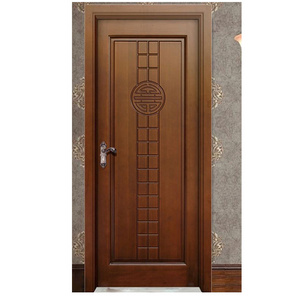 Factory Direct Sales Brown Solid Wooden Reading Room Bedroom Soundproof Shaker Doors Plastic Composite Living Room Prehung Doors