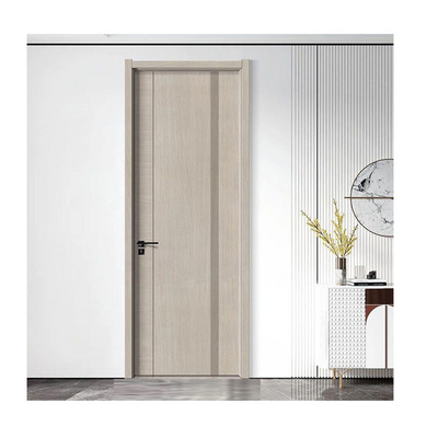 RTA Factory Grey Solid Wood Internal Prehung Doors Plastic Composite WPC Interior Soundproof Doors MDF HDF Housing Shaker Doors