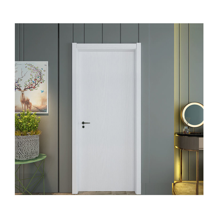 Factory White Soundproof Doors Premium Solid Wooden Bedroom Shaker Doors Plywood Block Board Housing Living Room Prehung  Doors