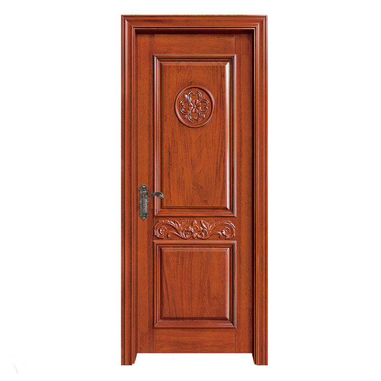 Factory Compeleted Antique Style Hand Carved Engraved High-Quality Solid Wood Durable Entry Doors MDF HDF Plywood Door Panels