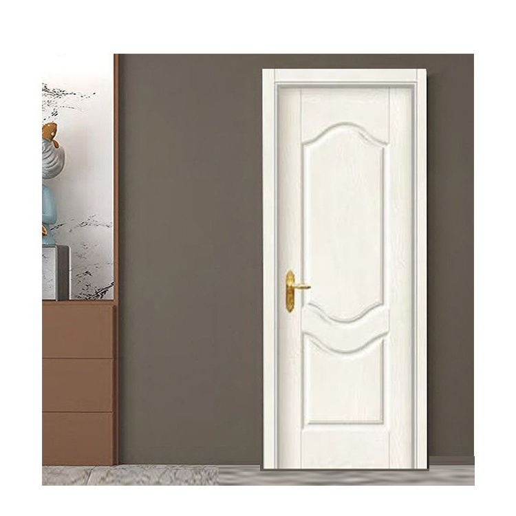 Factory Direct Sales White Engraved Solid Wood Reading Room Soundproof Prehung Doors Plastic Composite WPC Housing Bedroom Doors