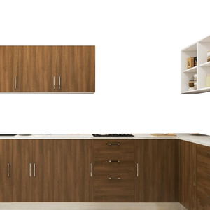 RTA Solid Wood Kitchen Cabinets Factory Design High-End Modern Europe Simple Style Household Furniture Pantry Kitchen Cabinets