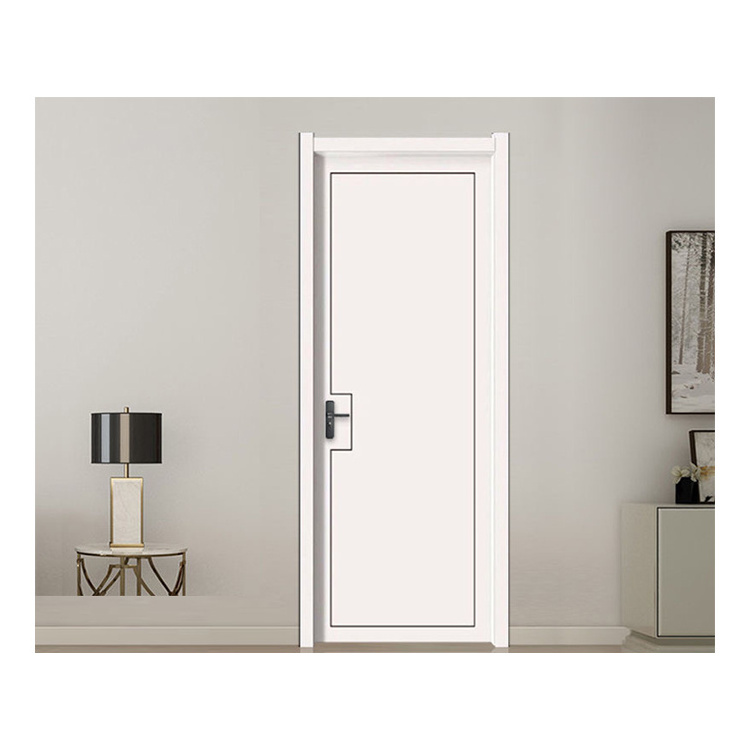 Factory Direct Sales White Premium Solid Wood Reading Room Soundproof Prehung Doors Composite WPC Bedroom Bathroom Shaker Doors