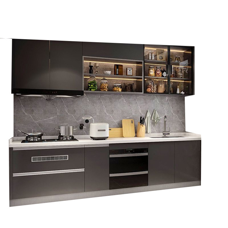 RTA Factory Kitchen Units Morden Housing Kitchen Furniture Solid Wooden MDF HDF Plywood Particle Board Modular Kitchen Cabinets