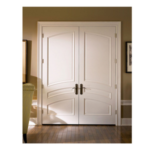 Original Factory White Painted Solid wood Doors Plastic Composite MDF HDF Plywood Indoors Morden Housing Interior Entry Doors