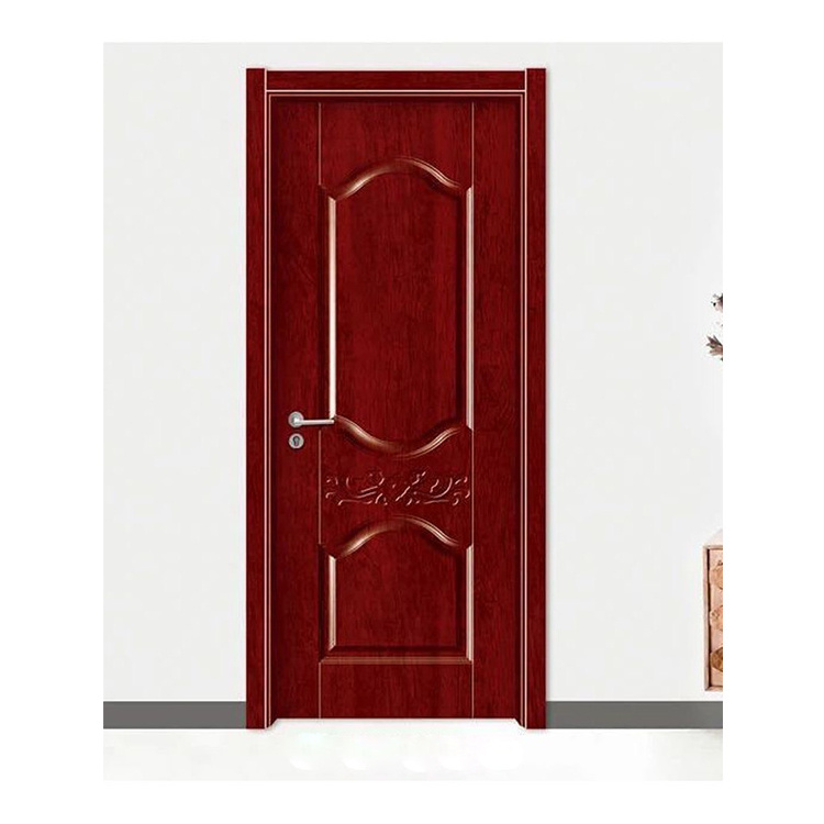 Factory Direct Sales Brown Solid Wooden Reading Room Bedroom Soundproof Shaker Doors Plastic Composite Living Room Prehung Doors