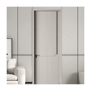 Factory Grey Beige Premium Original Solid Wood Reading Room Bedroom Soundproof Doors for House Morden Living Room Prehung Doors