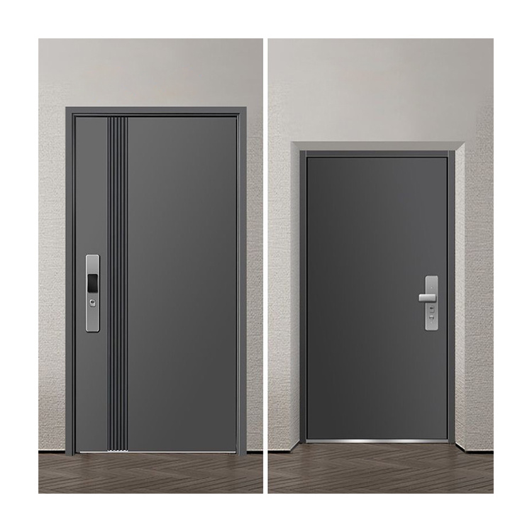 RTA Factory Grey Soundproof Doors Premium Solid Wooden Bedroom Shaker Doors Plywood Block Board Housing Bathroom Prehung  Doors