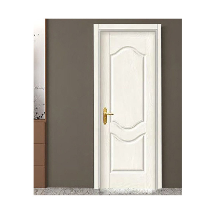 Factory Design Engraved White Grey Solid Wooden Living Room Soundproof Prehung Doors Plastic Composite WPC Housing Bedroom Doors