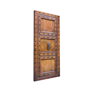 Factory Compeleted Antique Style Hand Carved Engraved High-Quality Solid Wood Durable Entry Doors MDF HDF Plywood Door Panels