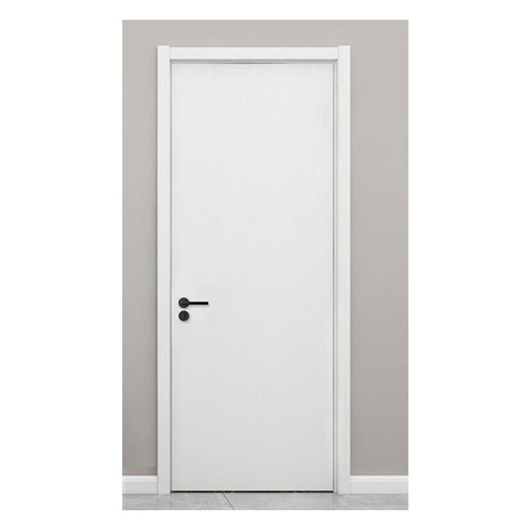 Factory Direct Sales White Premium Solid Wood Reading Room Soundproof Prehung Doors Composite WPC Bedroom Bathroom Shaker Doors