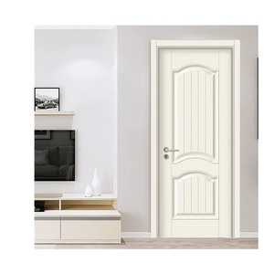 RTA Factory Direct Sales White Premium Solid Wood Reading Room Soundproof Doors Plastic Composite WPC Living Room Prehung Doors