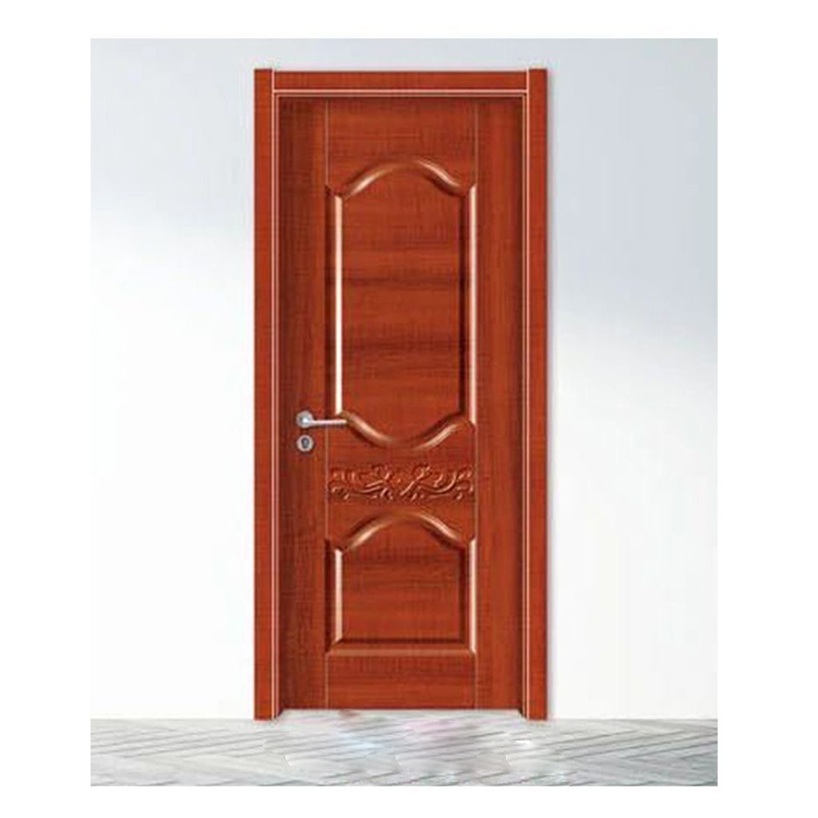 Factory Direct Sales Brown Solid Wooden Reading Room Soundproof Prehung Doors Plastic Composite WPC Housing Bedroom Shaker Doors