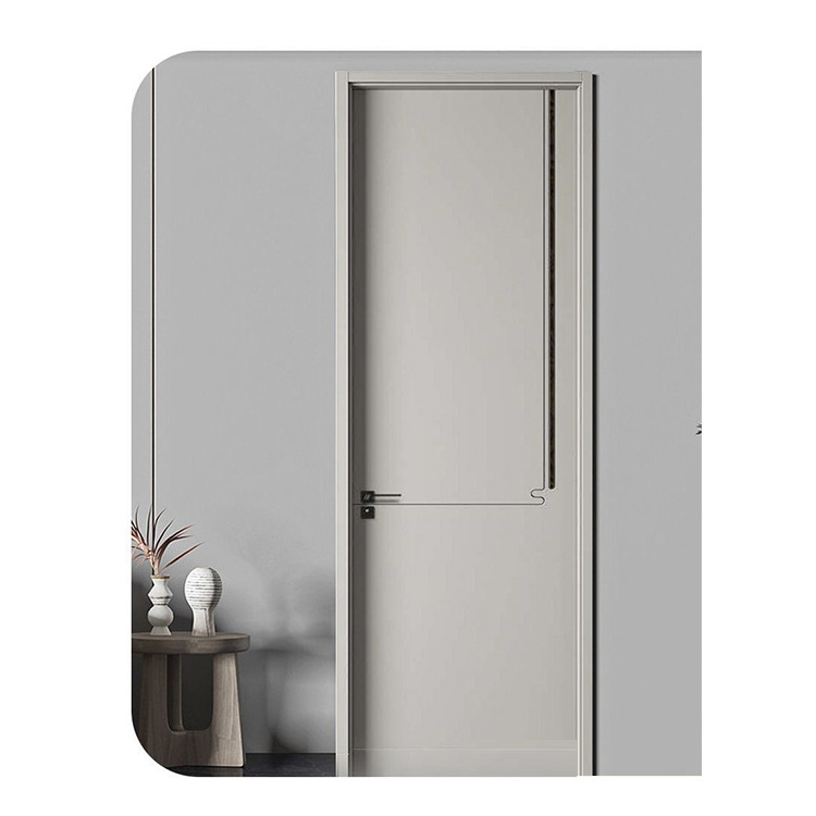 RTA Factory Beige Grey Soundproof Doors Excellent Solid Wooden Bedroom Shaker Doors Plywood Block Board Housing Bathroom Doors