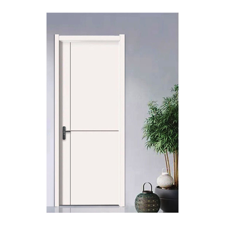 Factory Direct Sales White Premium Solid Wood Reading Room Soundproof Prehung Doors Composite WPC Bedroom Bathroom Shaker Doors