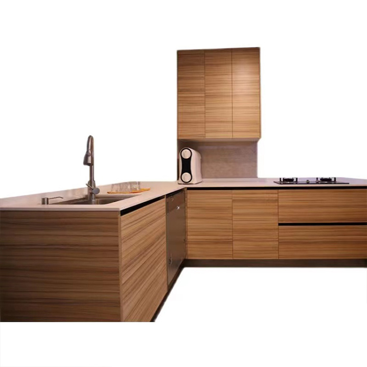 RTA Solid Wood Kitchen Cabinets Factory Design High-End Modern Europe Simple Style Household Furniture Pantry Kitchen Cabinets