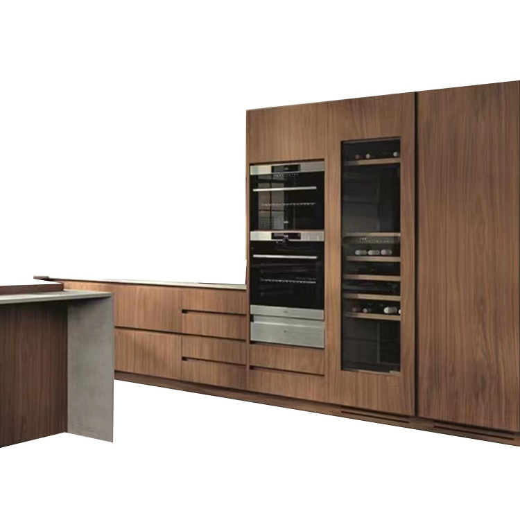 RTA Solid Wood Kitchen Cabinets Factory Design High-End Modern Europe Simple Style Household Furniture Pantry Kitchen Cabinets