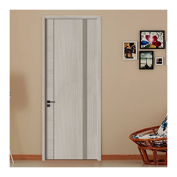 RTA Factory Direct Sales Solid Wood Reading Room Prehung Doors Plastic Composite WPC Shaker Doors Morden Housing Soundproof Door