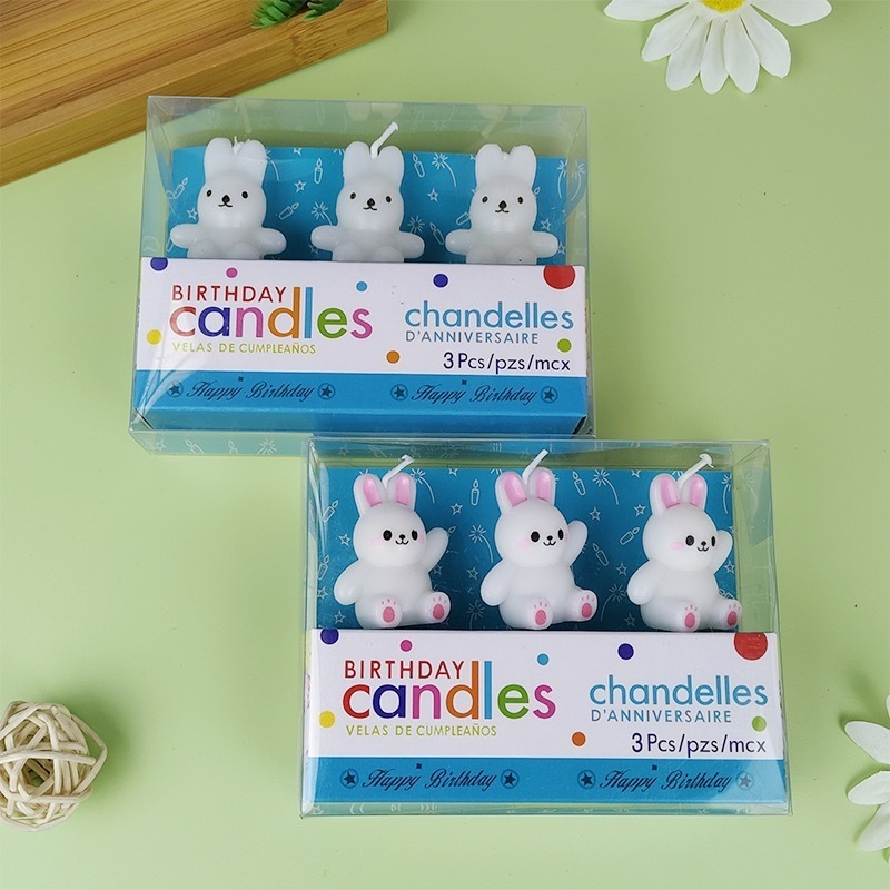 Wholesale Bunny birthday candle little rabbit cake decoration candle for baking party  in stock