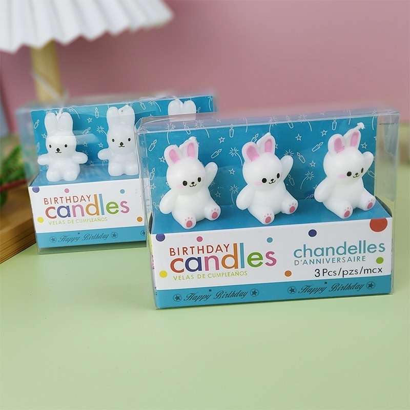 Wholesale Bunny birthday candle little rabbit cake decoration candle for baking party  in stock