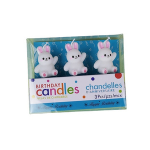 Wholesale Bunny birthday candle little rabbit cake decoration candle for baking party  in stock