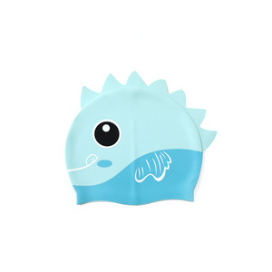 Cute High Elastic Silicone Swim Caps Dinosaur Shaped Waterproof lovely Swimming Caps For Child