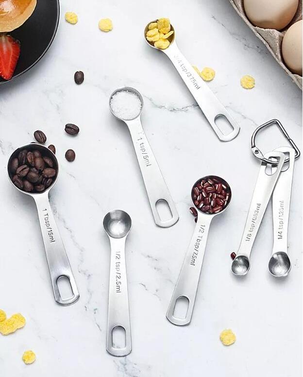 Hot Selling Baking Stainless Steel Measuring Cups And Spoons 14 Pieces Set With Food Grade