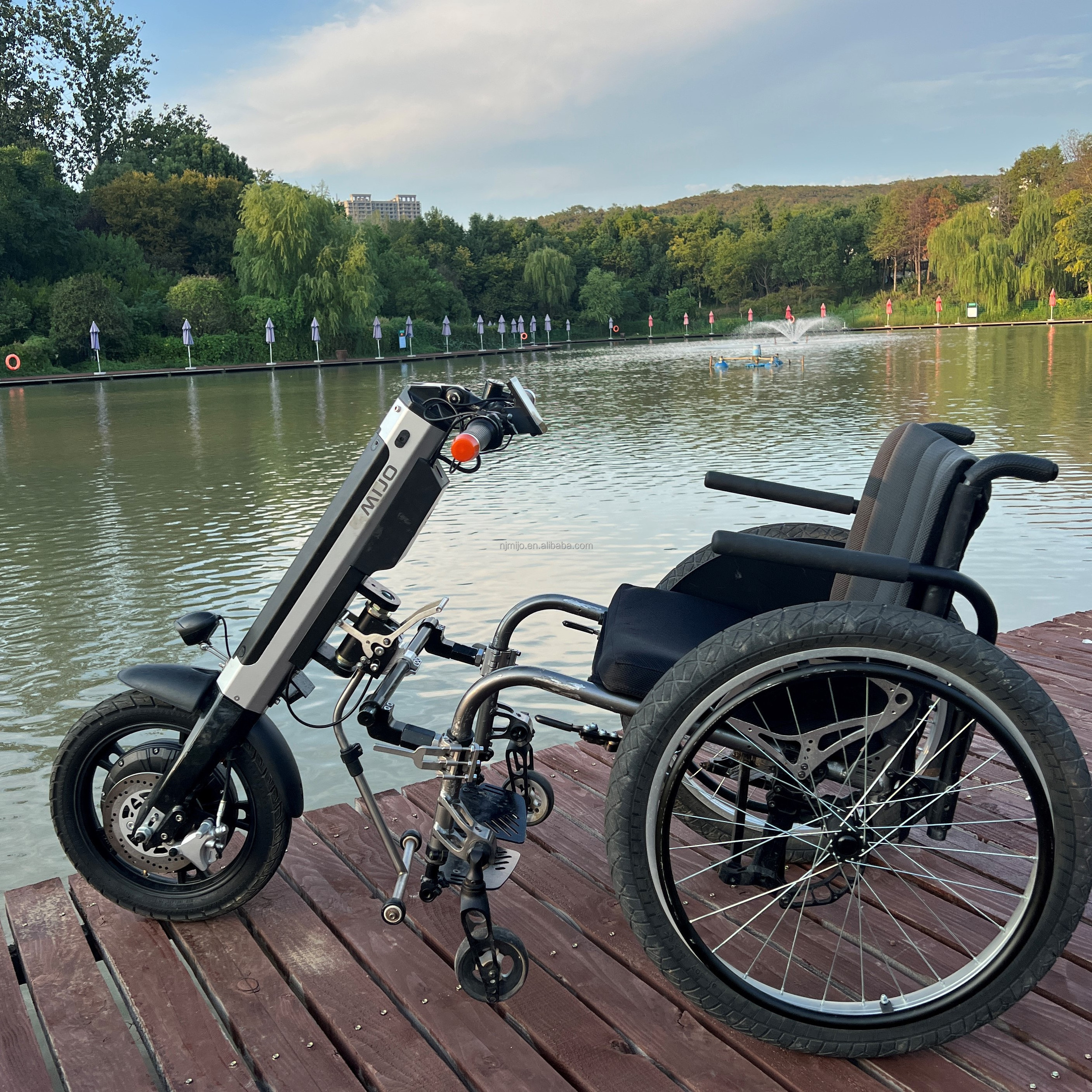 2023 MIJO MT01 electric handbike Mijo handcycle the fifth wheel 12inch tire power wheelchair handbike FOR WHEELCHAIRS